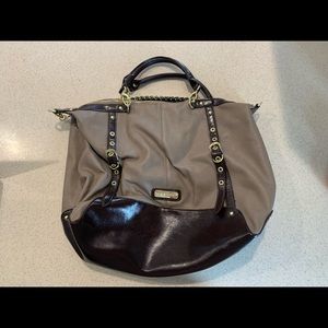 Steve Madden shoulder bag/hand bag with gold buckle accents. EUC.